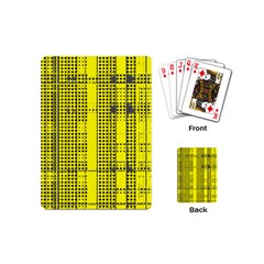 Black Yellow Punk Plaid Playing Cards Single Design (mini)