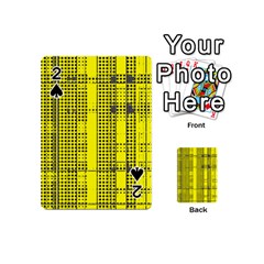 Black Yellow Punk Plaid Playing Cards 54 Designs (mini)