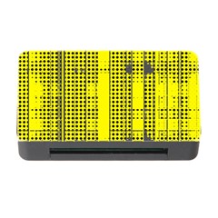 Black Yellow Punk Plaid Memory Card Reader With Cf by SpinnyChairDesigns