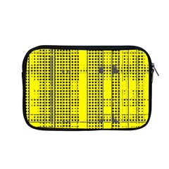 Black Yellow Punk Plaid Apple Macbook Pro 13  Zipper Case by SpinnyChairDesigns