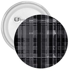 Black Punk Plaid 3  Buttons by SpinnyChairDesigns