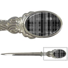 Black Punk Plaid Letter Opener by SpinnyChairDesigns