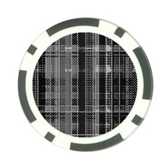 Black Punk Plaid Poker Chip Card Guard by SpinnyChairDesigns