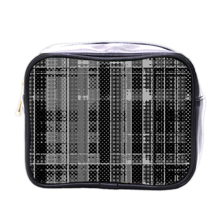 Black Punk Plaid Mini Toiletries Bag (One Side)