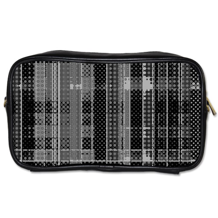 Black Punk Plaid Toiletries Bag (One Side)