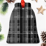 Black Punk Plaid Ornament (Bell) Front