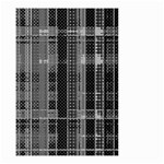 Black Punk Plaid Small Garden Flag (Two Sides) Back