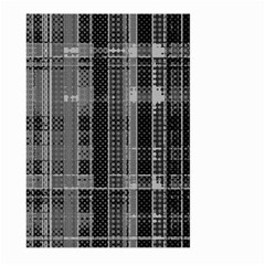 Black Punk Plaid Large Garden Flag (two Sides) by SpinnyChairDesigns