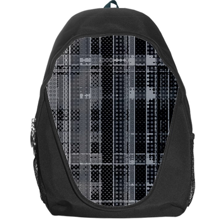 Black Punk Plaid Backpack Bag