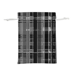 Black Punk Plaid Lightweight Drawstring Pouch (s) by SpinnyChairDesigns