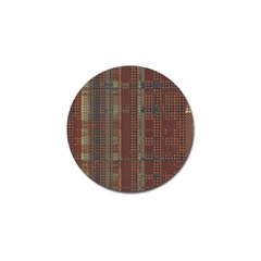 Rust Brown Grunge Plaid Golf Ball Marker (10 Pack) by SpinnyChairDesigns