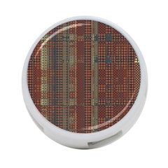 Rust Brown Grunge Plaid 4-port Usb Hub (one Side) by SpinnyChairDesigns