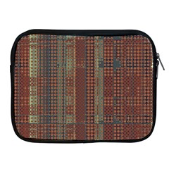 Rust Brown Grunge Plaid Apple Ipad 2/3/4 Zipper Cases by SpinnyChairDesigns