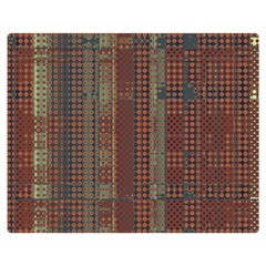 Rust Brown Grunge Plaid Double Sided Flano Blanket (medium)  by SpinnyChairDesigns