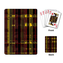 Red Yellow Black Punk Plaid Playing Cards Single Design (rectangle)