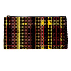 Red Yellow Black Punk Plaid Pencil Case by SpinnyChairDesigns