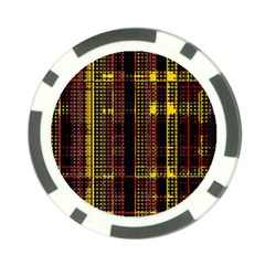 Red Yellow Black Punk Plaid Poker Chip Card Guard (10 Pack) by SpinnyChairDesigns