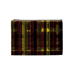 Red Yellow Black Punk Plaid Cosmetic Bag (medium) by SpinnyChairDesigns