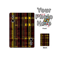 Red Yellow Black Punk Plaid Playing Cards 54 Designs (mini)