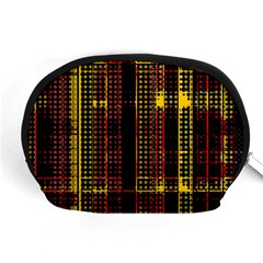 Red Yellow Black Punk Plaid Accessory Pouch (medium) by SpinnyChairDesigns