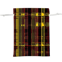 Red Yellow Black Punk Plaid  Lightweight Drawstring Pouch (xl) by SpinnyChairDesigns