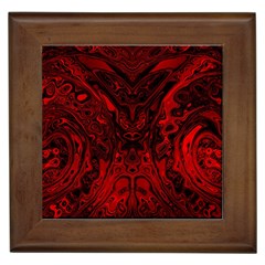 Black Magic Gothic Swirl Framed Tile by SpinnyChairDesigns