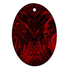 Black Magic Gothic Swirl Ornament (oval)