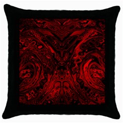 Black Magic Gothic Swirl Throw Pillow Case (black) by SpinnyChairDesigns