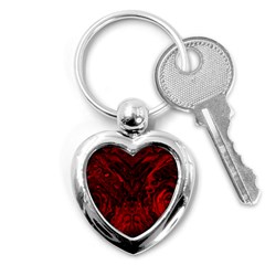 Black Magic Gothic Swirl Key Chain (heart) by SpinnyChairDesigns