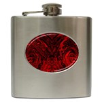 Black Magic Gothic Swirl Hip Flask (6 oz) Front