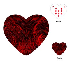 Black Magic Gothic Swirl Playing Cards Single Design (heart)