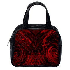 Black Magic Gothic Swirl Classic Handbag (one Side) by SpinnyChairDesigns