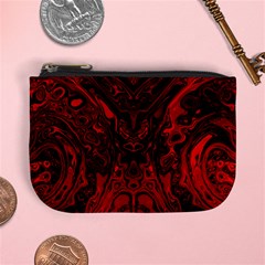 Black Magic Gothic Swirl Mini Coin Purse by SpinnyChairDesigns