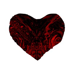 Black Magic Gothic Swirl Standard 16  Premium Heart Shape Cushions by SpinnyChairDesigns