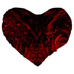 Black Magic Gothic Swirl Large 19  Premium Heart Shape Cushions by SpinnyChairDesigns