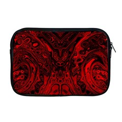 Black Magic Gothic Swirl Apple Macbook Pro 17  Zipper Case by SpinnyChairDesigns