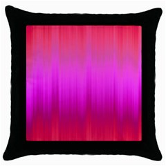 Fuchsia Ombre Color  Throw Pillow Case (black) by SpinnyChairDesigns