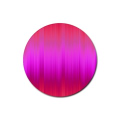 Fuchsia Ombre Color  Rubber Coaster (round)  by SpinnyChairDesigns