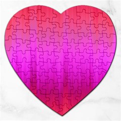 Fuchsia Ombre Color  Jigsaw Puzzle (heart) by SpinnyChairDesigns