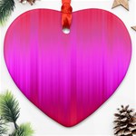 Fuchsia Ombre Color  Heart Ornament (Two Sides) Front