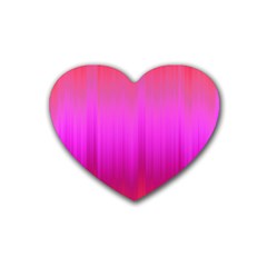 Fuchsia Ombre Color  Heart Coaster (4 Pack)  by SpinnyChairDesigns