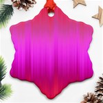 Fuchsia Ombre Color  Ornament (Snowflake) Front