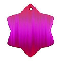 Fuchsia Ombre Color  Snowflake Ornament (two Sides) by SpinnyChairDesigns