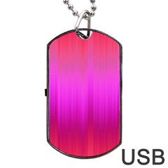 Fuchsia Ombre Color  Dog Tag Usb Flash (two Sides) by SpinnyChairDesigns