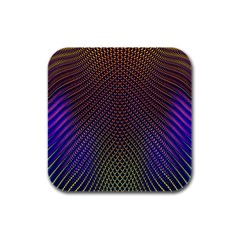 Alien Skin Glow Rubber Square Coaster (4 Pack)  by SpinnyChairDesigns