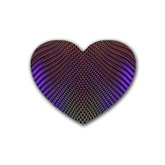 Alien Skin Glow Rubber Coaster (heart)  by SpinnyChairDesigns