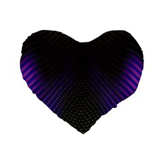 Alien Skin Glow Standard 16  Premium Heart Shape Cushions by SpinnyChairDesigns