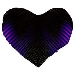 Alien Skin Glow Large 19  Premium Flano Heart Shape Cushions by SpinnyChairDesigns