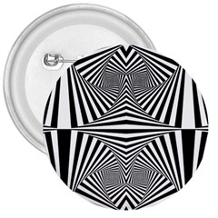 Black And White Stripes 3  Buttons by SpinnyChairDesigns