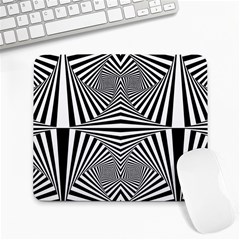 Black And White Stripes Large Mousepads by SpinnyChairDesigns